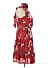 Elle Floral Red Cocktail Dress Size XS - photo 4