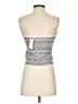 Anthropologie 100% Polyester Silver Black Sleeveless Top Size S - photo 2