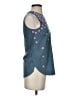 J.Crew 100% Cotton Teal Sleeveless Blouse Size 00 - photo 4
