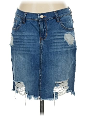 Soho JEANS NEW YORK & COMPANY Denim Skirt (view 1)