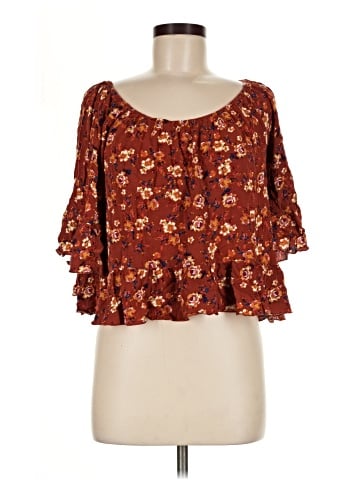 Lily White 3/4 Sleeve Blouse (view 1)