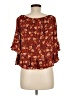Lily White Brown 3/4 Sleeve Blouse Size M - photo 2