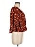 Lily White Brown 3/4 Sleeve Blouse Size M - photo 4