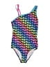 Lands' End Hearts Purple One Piece Swimsuit Size 12 - photo 1