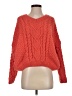 Fate Solid Orange Pullover Sweater Size S - photo 1