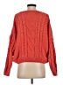 Fate Solid Orange Pullover Sweater Size S - photo 2