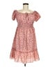 Shein 100% Polyester Floral Orange Casual Dress Size 8 - 10 - photo 1