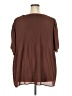 DR2 100% Polyester Brown Short Sleeve Blouse Size 2X - photo 2