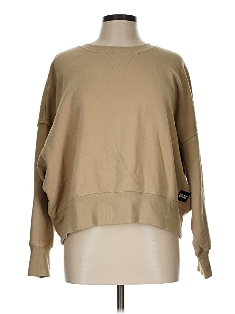 Pre-owned Dkny Sport Sweatshirt In Tan