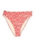 Cupshe Chevron-herringbone Red Swimsuit Bottoms Size L - photo 1
