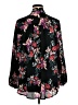 Evri 100% Polyester Floral Black Long Sleeve Blouse Size 1X - photo 2