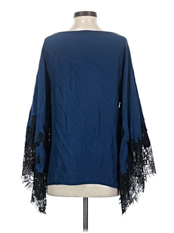 Gold Hawk 3/4 Sleeve Silk Top (view 2)