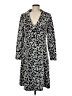 Peter Nygard 100% Polyester Paisley Black Gray Casual Dress Size M - photo 1