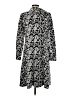 Peter Nygard 100% Polyester Paisley Black Gray Casual Dress Size M - photo 2