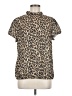 Sweet Pea. Animal Print Brown Short Sleeve Blouse Size M - photo 1
