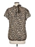 Sweet Pea. Animal Print Brown Short Sleeve Blouse Size M - photo 2