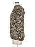 Sweet Pea. Animal Print Brown Short Sleeve Blouse Size M - photo 5