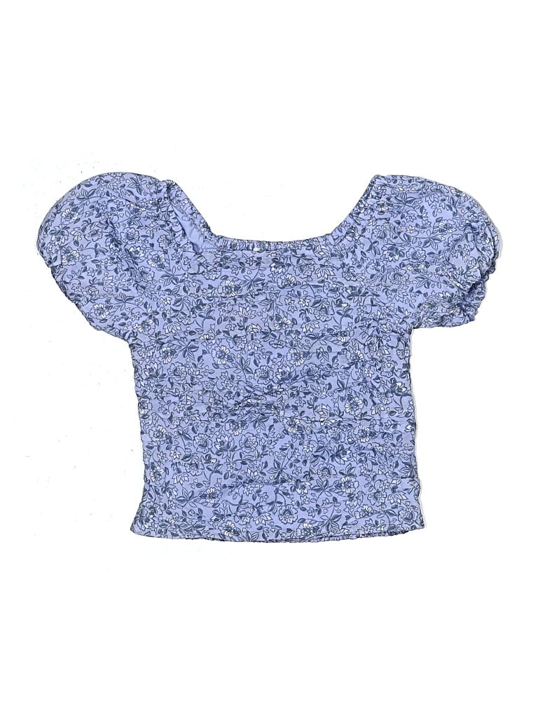 Pre-owned Speechless Kids' Short Sleeve Top Blue Sweetheart Neckline Tops