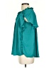 Worthington 100% Polyester Teal Short Sleeve Blouse Size S - photo 6