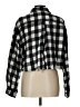 Fashion Nova Checkered-gingham Black Long Sleeve Button-Down Shirt Size L - photo 2