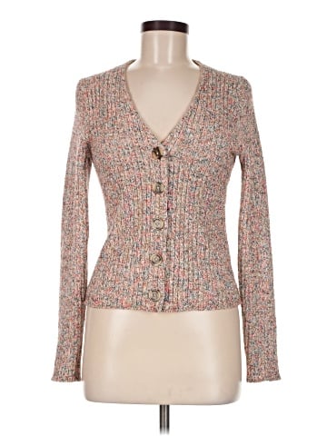 Madewell Marled Shrunken Ribbed Cardigan Sweater (view 1)