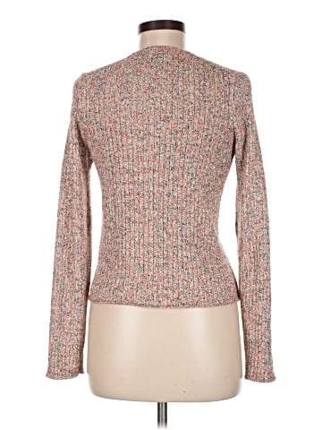 Madewell Marled Shrunken Ribbed Cardigan Sweater (view 2)