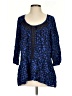 HD in Paris 100% Rayon Blue 3/4 Sleeve Blouse Size S - photo 1