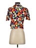 Zara Floral Orange Short Sleeve Blouse Size XS - photo 2