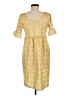 Basico 100% Polyester Yellow Casual Dress Size M - photo 2