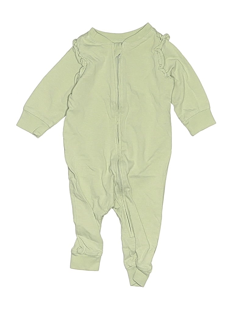 Pre-owned H&m Babies' Long Sleeve Onesie In Green