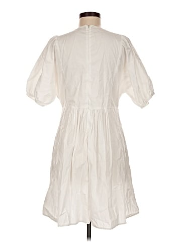 Madewell Embroidered Poplin V-Neck Mini Dress (view 2)