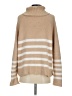 Harper Heritage 100% Polyester Stripes Tan Turtleneck Sweater Size S - photo 2
