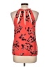 Express 100% Polyester Orange Sleeveless Blouse Size L - photo 2