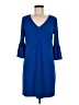 Wisp Solid Blue Casual Dress Size 6 - photo 1