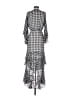 IORANE Checkered-gingham Gray Casual Dress Size S - photo 2