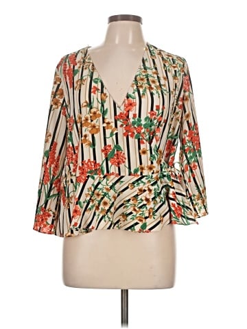 Zara Basic 3/4 Sleeve Blouse (view 1)
