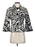 Rafaella 100% Cotton Animal Print Ivory Jacket Size M - photo 1