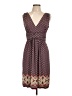 Max Studio Print Burgundy Casual Dress Size L - photo 1