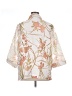 Alfred Dunner Floral Ivory 3/4 Sleeve Blouse Size 1X (estimated) - photo 2
