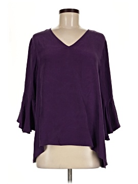 La Roque 3/4 Sleeve Silk Top (view 1)
