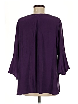 La Roque 3/4 Sleeve Silk Top (view 2)