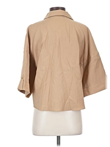 Zara 3/4 Sleeve Button-Down Shirt (view 2)