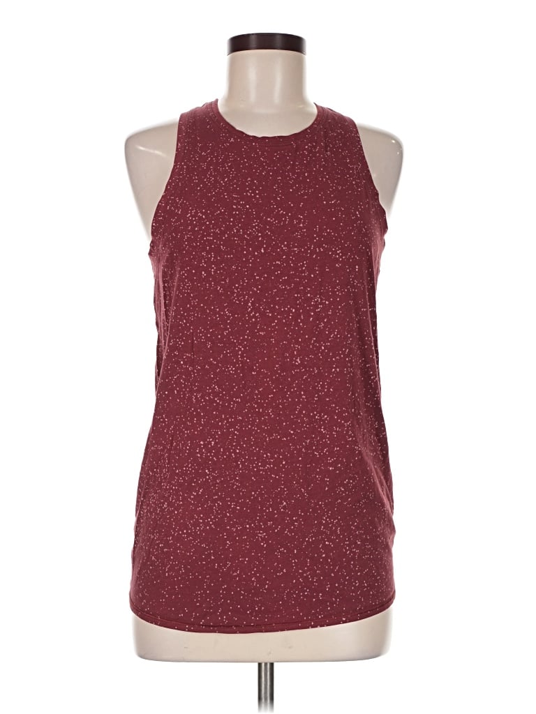 Pre-owned Unbranded Tank Top Burgundy Halter Neckline Tops