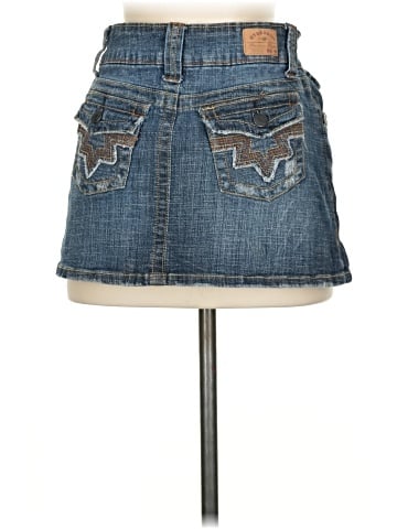 Hydraulic Denim Skirt (view 2)