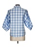 Assorted Brands Checkered-gingham Blue 3/4 Sleeve Button-Down Shirt Size L (estimated) - photo 2