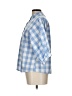 Assorted Brands Checkered-gingham Blue 3/4 Sleeve Button-Down Shirt Size L (estimated) - photo 5