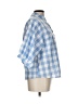 Assorted Brands Checkered-gingham Blue 3/4 Sleeve Button-Down Shirt Size L (estimated) - photo 4