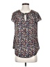 SimpleFun 100% Polyester Blue Short Sleeve Blouse Size S - photo 1