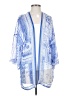 Ann Taylor 100% Polyester Blue Kimono Size XS - photo 1