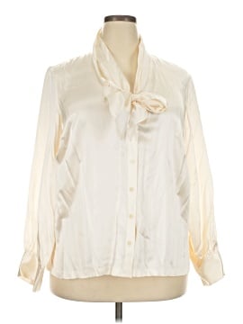 Lauren By Ralph Lauren Long Sleeve Silk Top